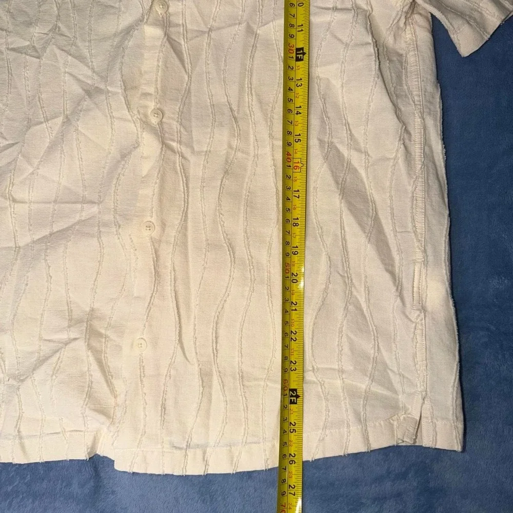 Zara cream button-up shirt